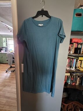 Sonoma Teal Short-Sleeve Mini Dress